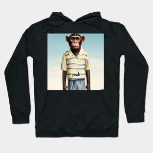 Monkey with Human Clothing Design Funky and colorful Hoodie